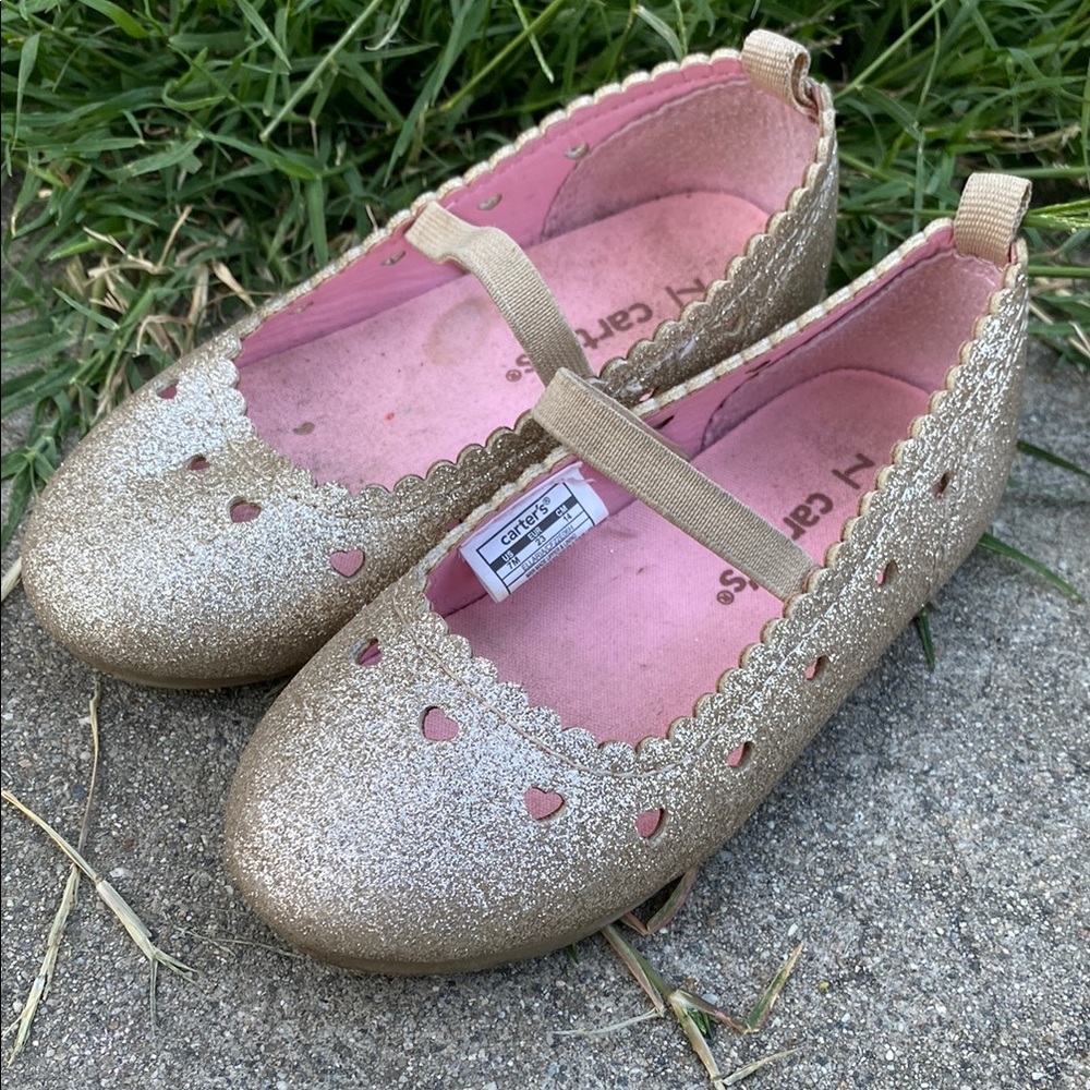 Carter's Gold Glitter Kids Shoes toddler 7